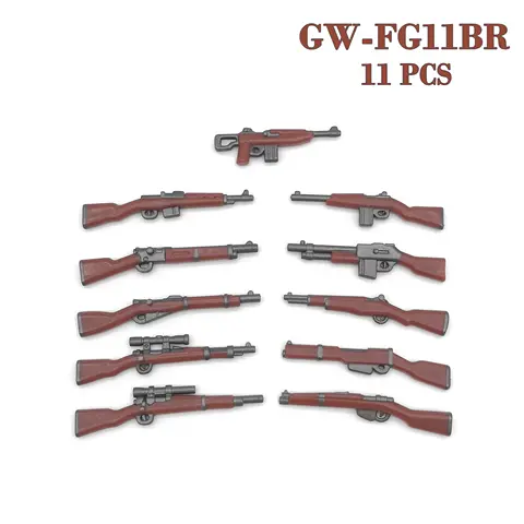 Andra världskriget Berömda Vapen Mosin-Nagant Kar98K Gevär Vapenlådor Soldat Militär Figur Playmobil Modell Byggsten Tegelsten Barnleksak 10 best sales kar98k Lego-leksak - №3