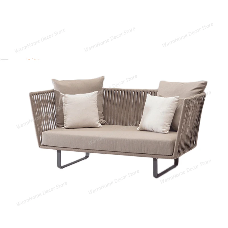 

Combination Waterproof Garden Sofas Lawn Outdoor Villa Homestay Garden Sofas Open-air Metal Furniture Садовый Диван MHHYSF