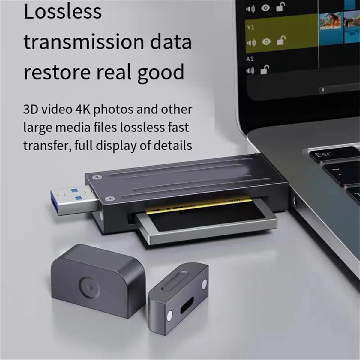 FZFZ CFast SD 카드 리더기 USB 3.2-마이크로 SD 및 TF 휴대 전화 컴퓨터 카메라 용 외장 메모리 OTG 어댑터 10Gbps