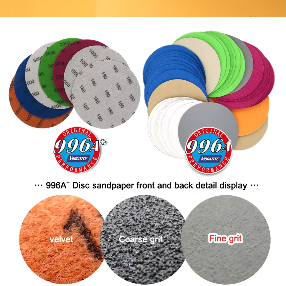 5 Inch Wet and Dry Sandpaper 10pcs/15pcs Hook and Loop Random Orbital Sander 125mm Sanding Disc for Polishing Wood Metal
