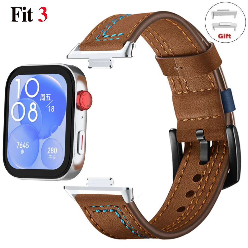 Genuine Leather loop band For Huawei Watch FIT 3 smar watch strap correa for Huawei Watch FIT 2 watchbands fit 3 fit 2 bracelet