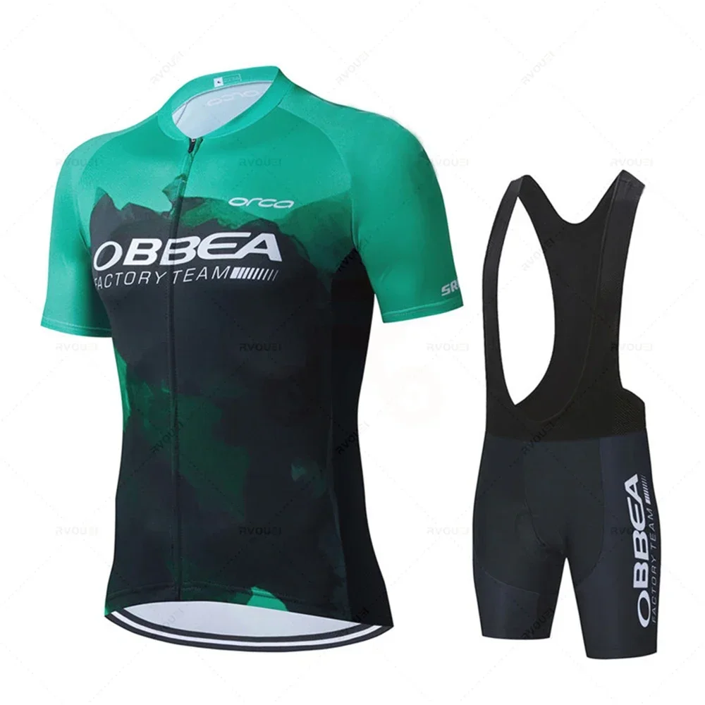 Orca-Conjunto de Ropa de Ciclismo para Hombre, Jersey de manga corta de secado rápido, traje de bicicleta de montaña, 2024