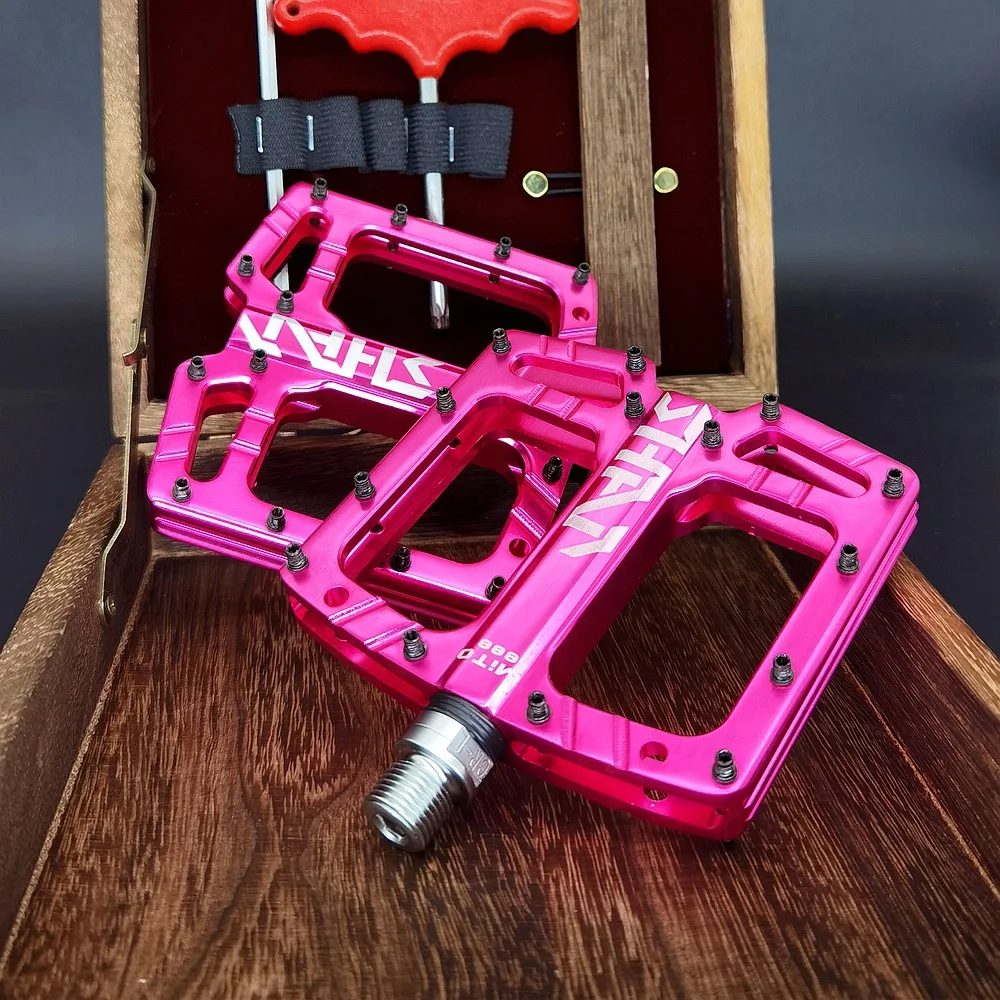 Para pedales de bicicleta mtb /DH pedales de bicicleta de montaña, pedales de bicicleta de aluminio pulido CNC, con 3 rodamientos de sellado