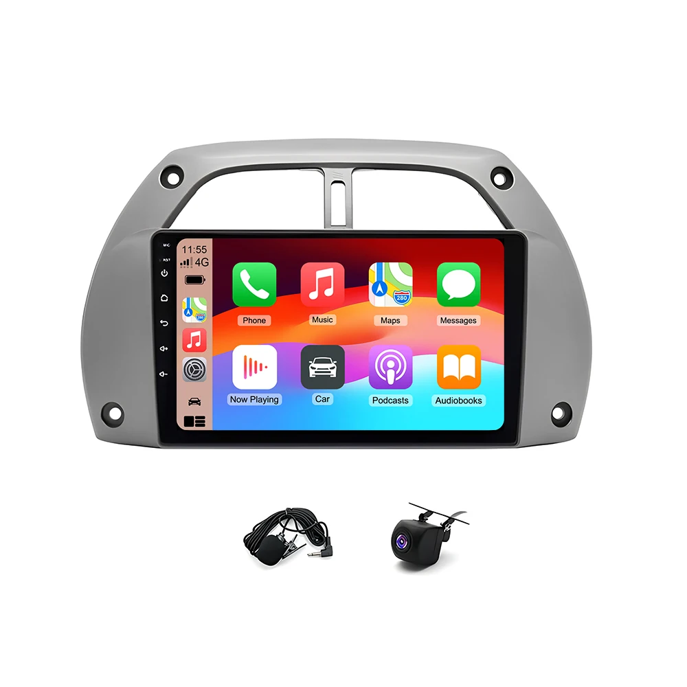 9''Android 15 Car Stereo Radio for Toyota RAV4 2001-2006 with Carplay/Android Auto WiFi Bluetooth RDS GPS Navigation 4+64GB
