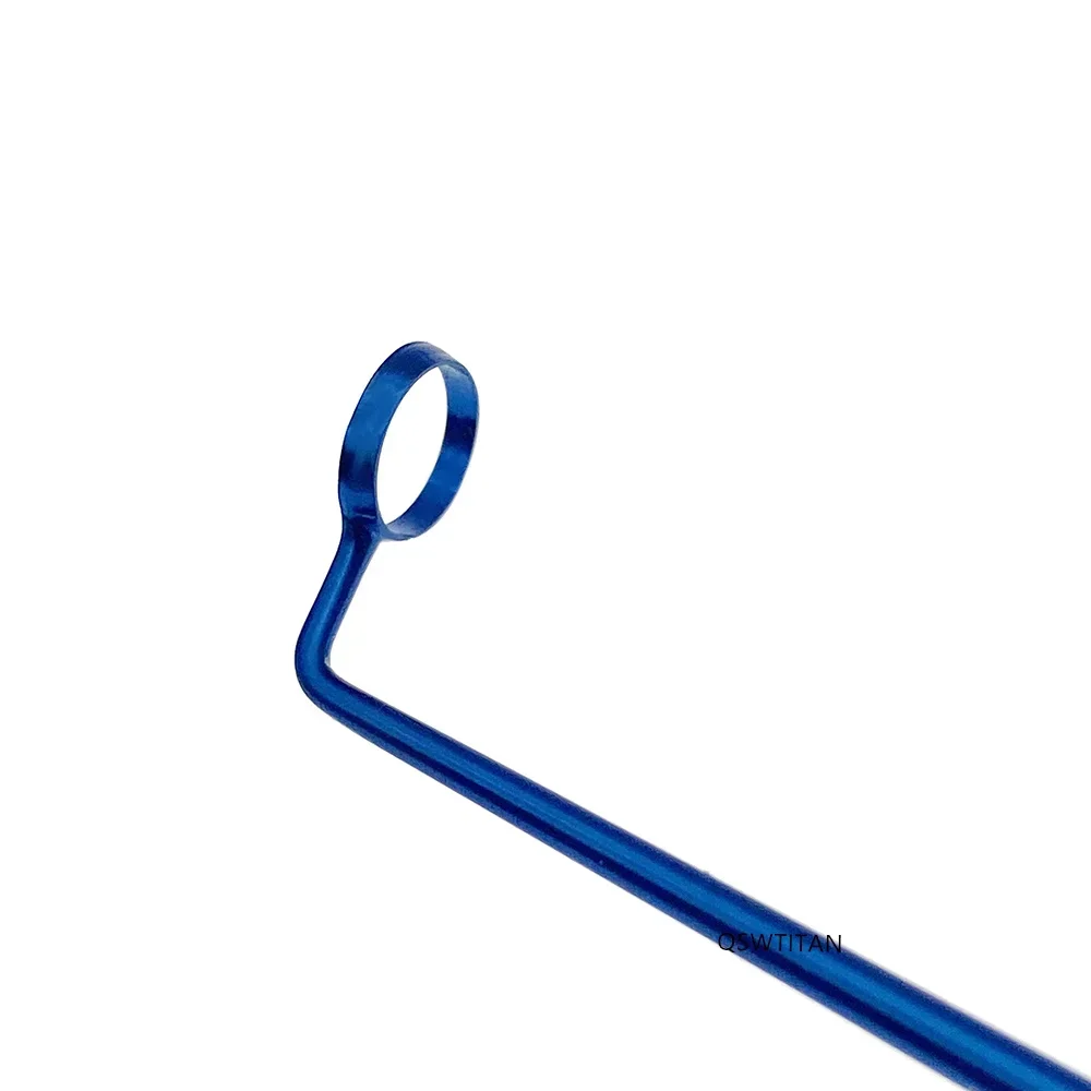 ไมโครริงคิวเรตต์พร้อมใบมีด ไม้พายอ่อนสำหรับผ่าตัดต่อมใต้สมอง เครื่องมือผ่าตัดระบบประสาทขนาดเล็ก 1 ชิ้น