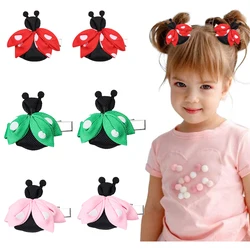 2pcs/set Red Ladybug Hair Clips for Girls Handmade Lovely Animal Hairpins Children DIY Barrettes Kids Kawaii Hair Accessories