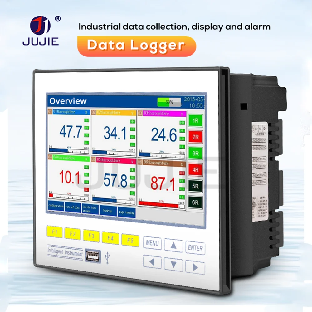 1-16 Channels RS485 Temperature Data Logger Paperless Recorder For Recording Humidity Pressure Voltage Current Real Time