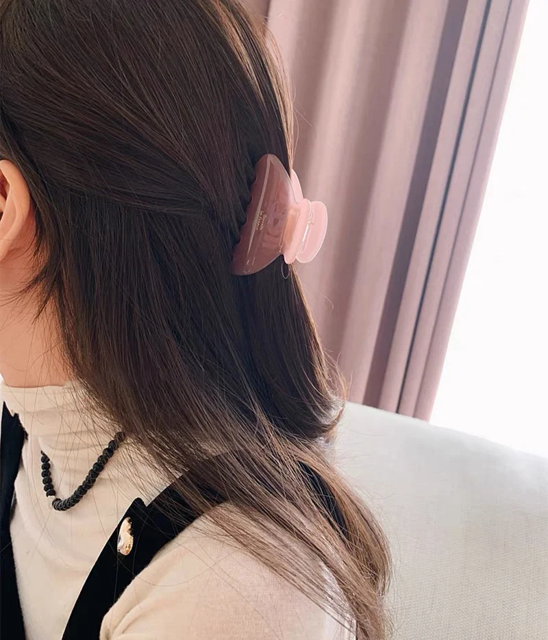 Elegante Haarklammer aus Acetat, mittlere Größe, süße Haarspange, Hai-Clip, Damen-Haarschmuck, Kopfbedeckung – Detail 18