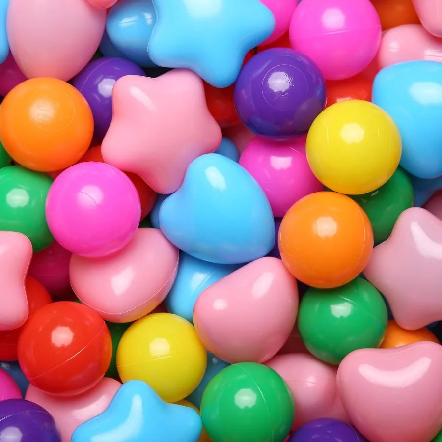 Star Ball Pit Balls para crianças – Bolas de plástico em formato grande para poços de bolinhas, barraca de brincar, piscina de bebês, brinquedos aquáticos, 100 peças