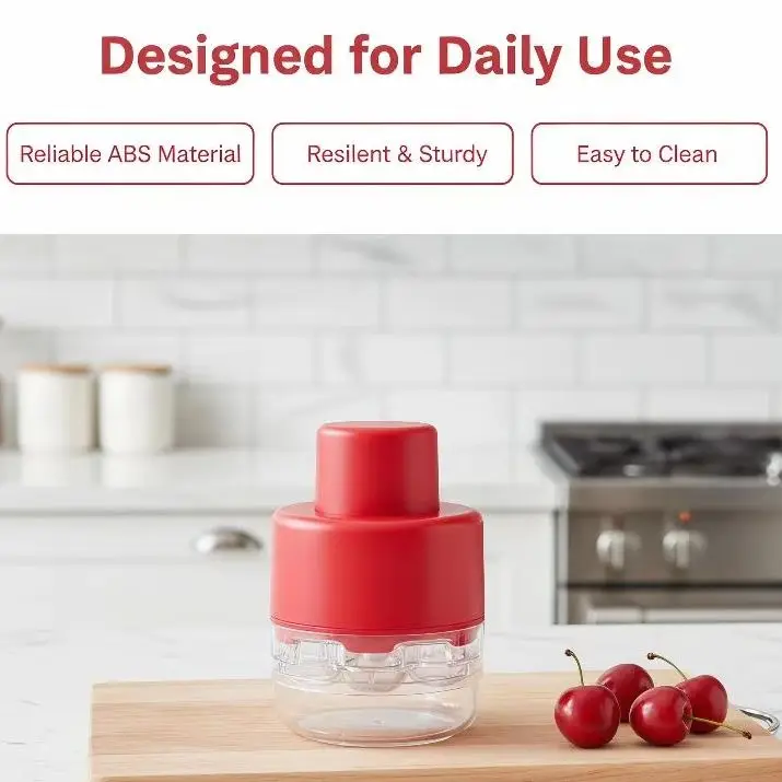 Universal Cherry Pitter Tool 7 Hole Fast Pitting Food Safe BPA-Free Material Fruit Pit Remover for Kitchen Picnic Gift