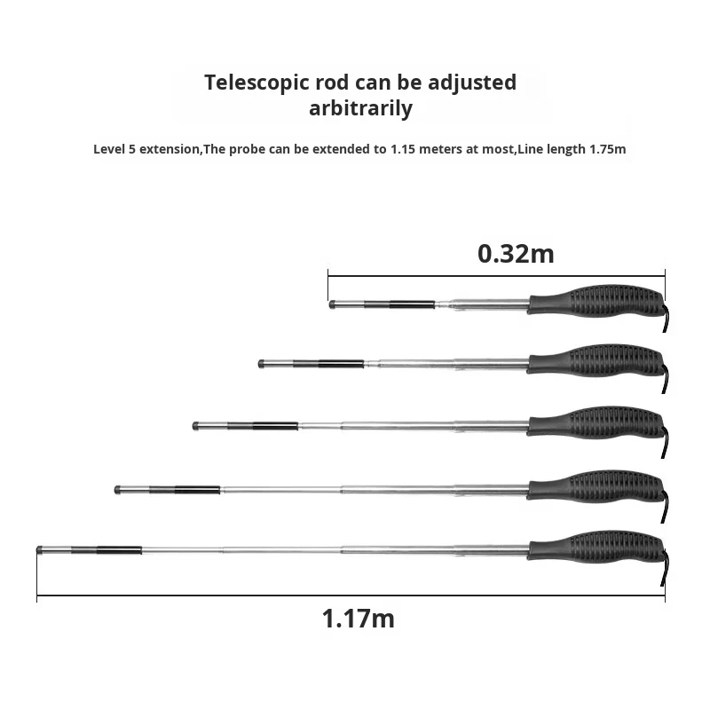 مقياس شدة الريح الصناعي الحراري المحمول من Cem DT-3880 يقيس حجم الهواء وسرعة الرياح الخط الساخن كاشف الهواء الساخن #4