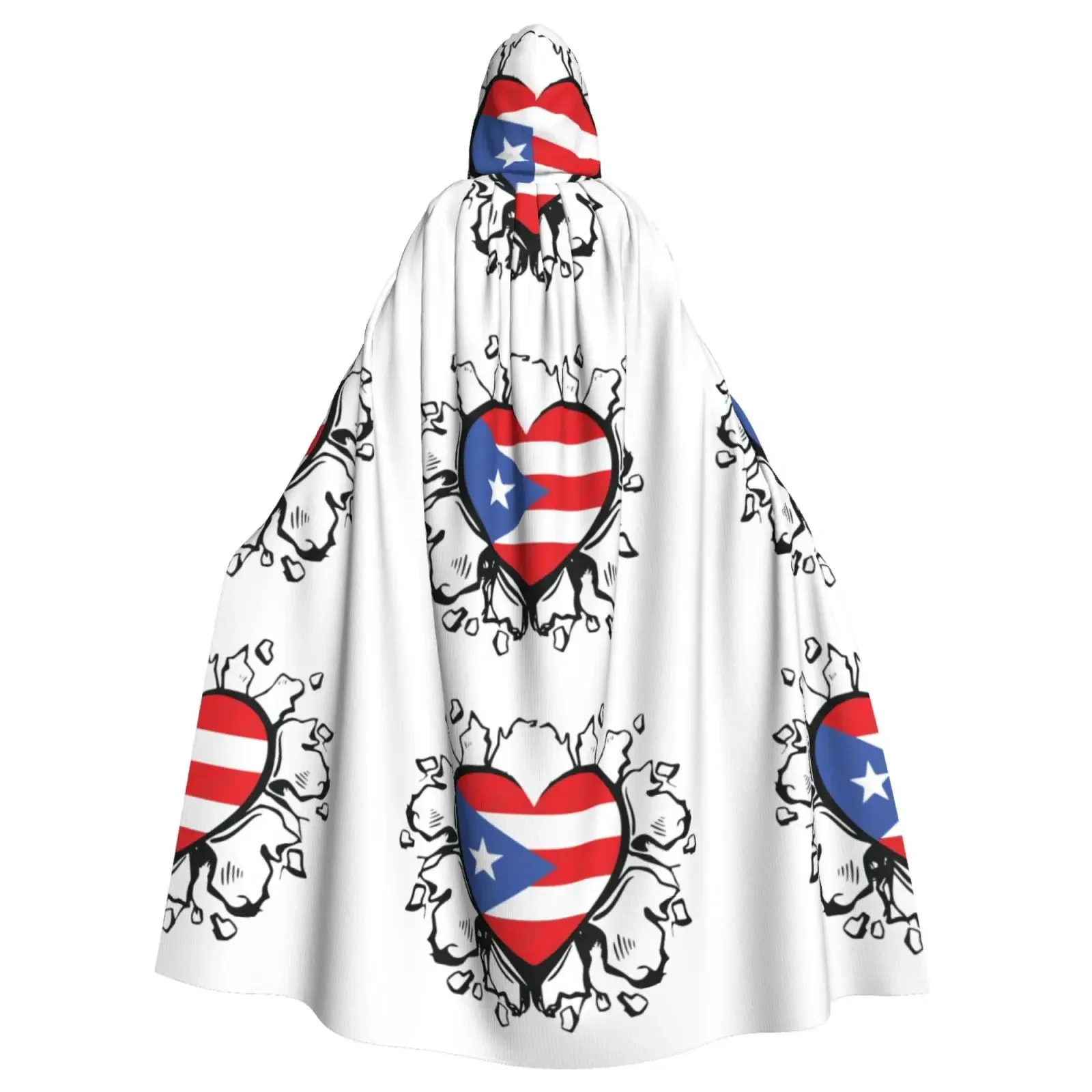 Capa com capuz unissex capa com capuz capa de bandeira de Porto Rico capa de bruxa vampiro fantasia cosplay