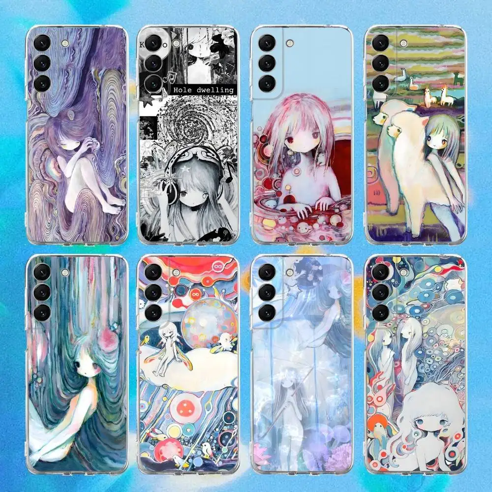 

KIKOU Art Paintings Phone Case Silicone For Samsung S30,S23,21,22,20 Ultra,S20 FE lite,S10,9,PIus Note20ultra Cover Clear