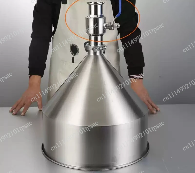 Thick 304 stainless steel funnel filling machine mechanical hopper feeding and discharging funnel