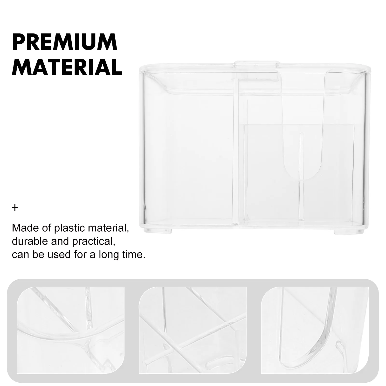 

Cosmetics Storage Box Makeup Cotton Pad Organizer Container Bathroom Living Room Dust Proof Cotton Swab Desktop Jar Household