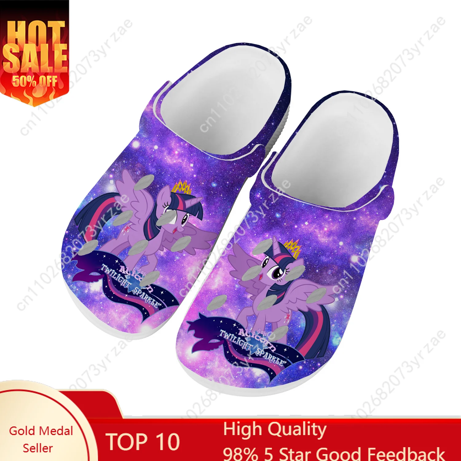 

Twilight Sparkle Home Sandal Man Woman Slippers My Little Pony Friendship Is Magic Fashion Shoe Cosplay Footwear