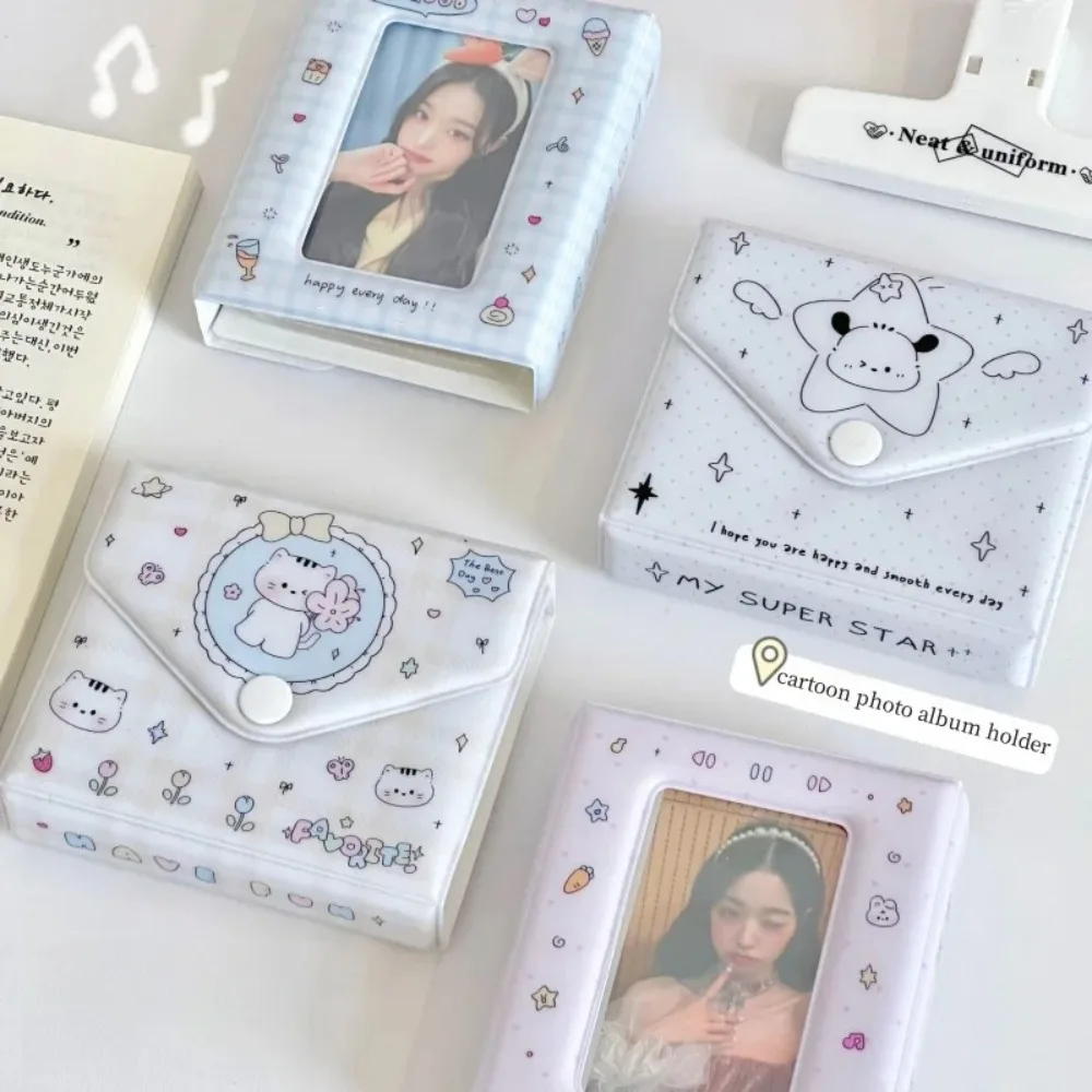 Mini-Kartenbuch im koreanischen Stil, PVC, 32 Fächer, Fotoalbum, 7,6 cm (17 Zoll) Idol-Fotokartenhalter