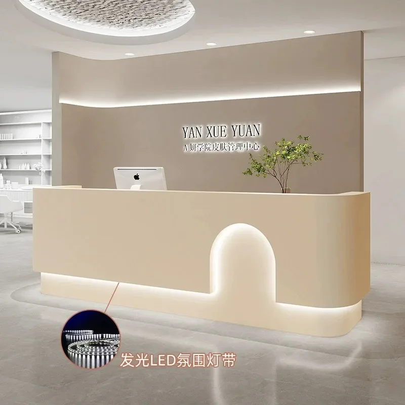 Beauty Salon Checkout Medical Beauty Clinic Front Desk Clothing Store Yoga Studio Bar Table Painting Company Reception Desk