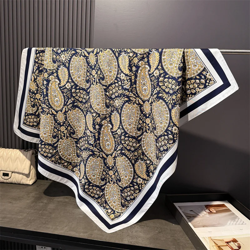Design Twill Silk Square Scarf Women Luxury Brand Hijab Scarves Headband Foulard Ladies Shawl Wrap Echarpe Foulard Bandana 2026