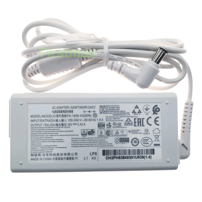 محول تيار متردد 19 فولت DA-65F19 EAY 62990908   شاحن لـ LG 43 "43LF5100 43LF5100-UA 49" 49LF5100 49LF5100-UA LED TV شاحن التيار الكهربائي