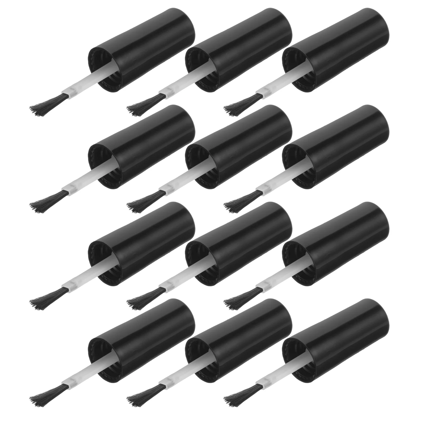 20 Pcs Nail Polish Replacement Brush Black Salon Supplies Disposable Bottles Caps with Small Fingernail