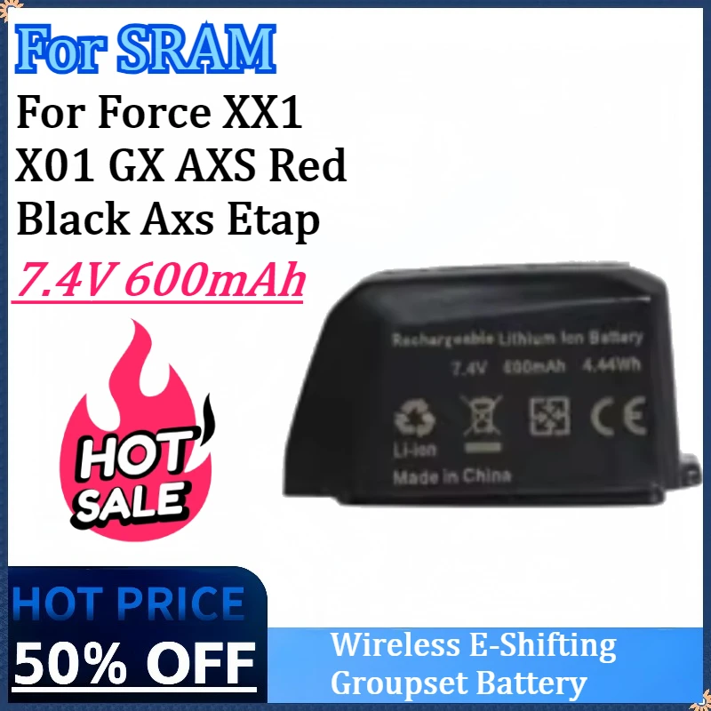 

New 7.4V 600mAh 4.44Wh Wireless E-Shifting Groupset Battery For SRAM Force XX1 X01 GX AXS Red Black Axs Etap High Quality