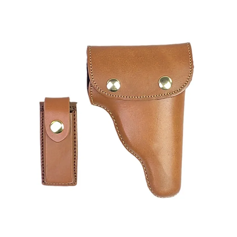64-style yellow cowhide waist pistol holster, general-purpose film and television prop 77-style gun holster bullet holster co