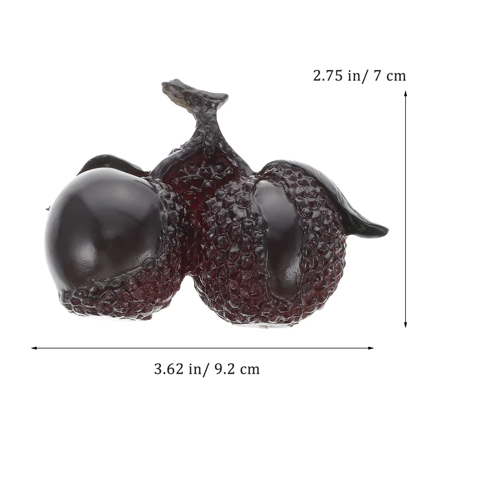 1Pcs Premium Resin Litchi Tea Pet Dark Red Simulation Fruit Ornament Temperature Responsive Color Shift Decor for Tea Lovers