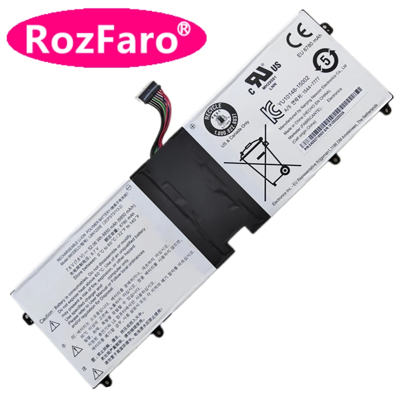 

RozFaro LBN1220E Battery For LG Gram 15UD560-KX AA50K 15Z960-T EAC62718303 13Z940 13ZD940 14Z950 14Z960 15Z975 15Z950 15ZD95