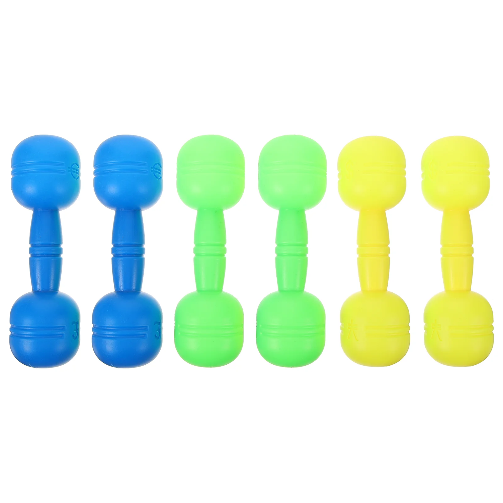 

3 Pairs Children's Dumbbell School Kids Weights Interesting Dumbbells Fitness Equipment Hand Holding Pvc Toy Exercising Pupils