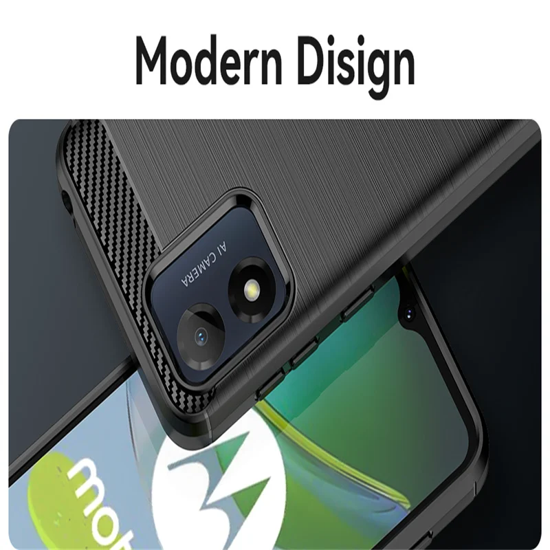 Luxury Carbon Fiber Capa For Motorola E13 G53 G73 G13 G23 E22i E32S G72 G52 G82 G71S G43 G32 X40 X30 Protect Mobile Phone Case