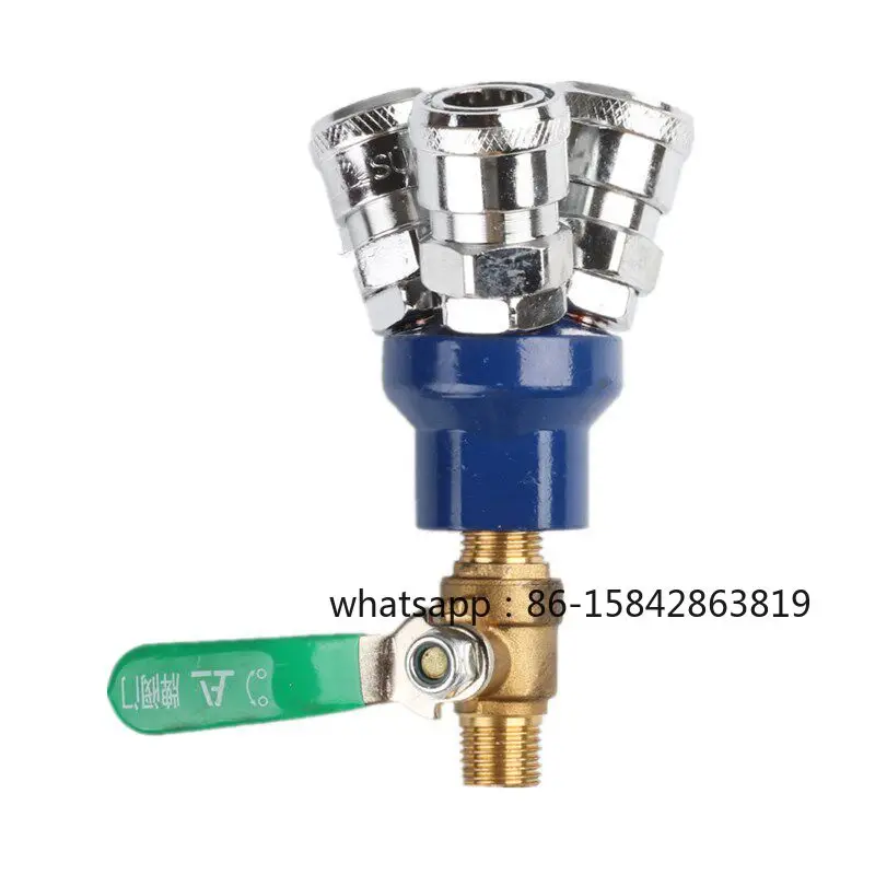 Oil-free Silent  Compressor Pump Accessories Air Outlet Quick Connector, Three-way Ball Valve Air Outlet Valve Switch