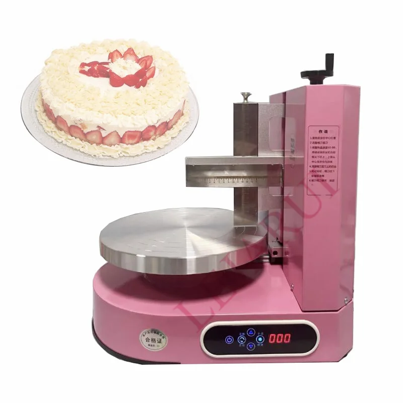 

New Arrival Semi Automatic Birthday Cake Cream Coating Filling Machine 4-12Inch Cakes Cream Butter Spreading Daubing Icing Maker