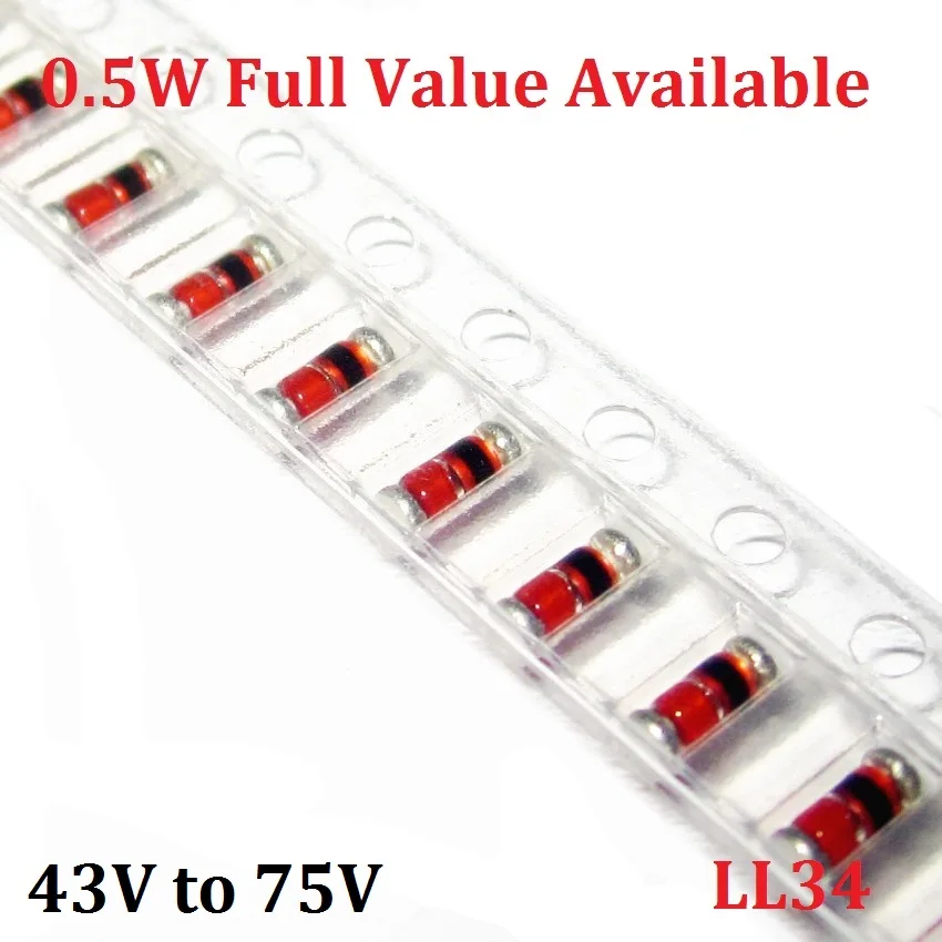 200Pcs 1/2W Zener D…