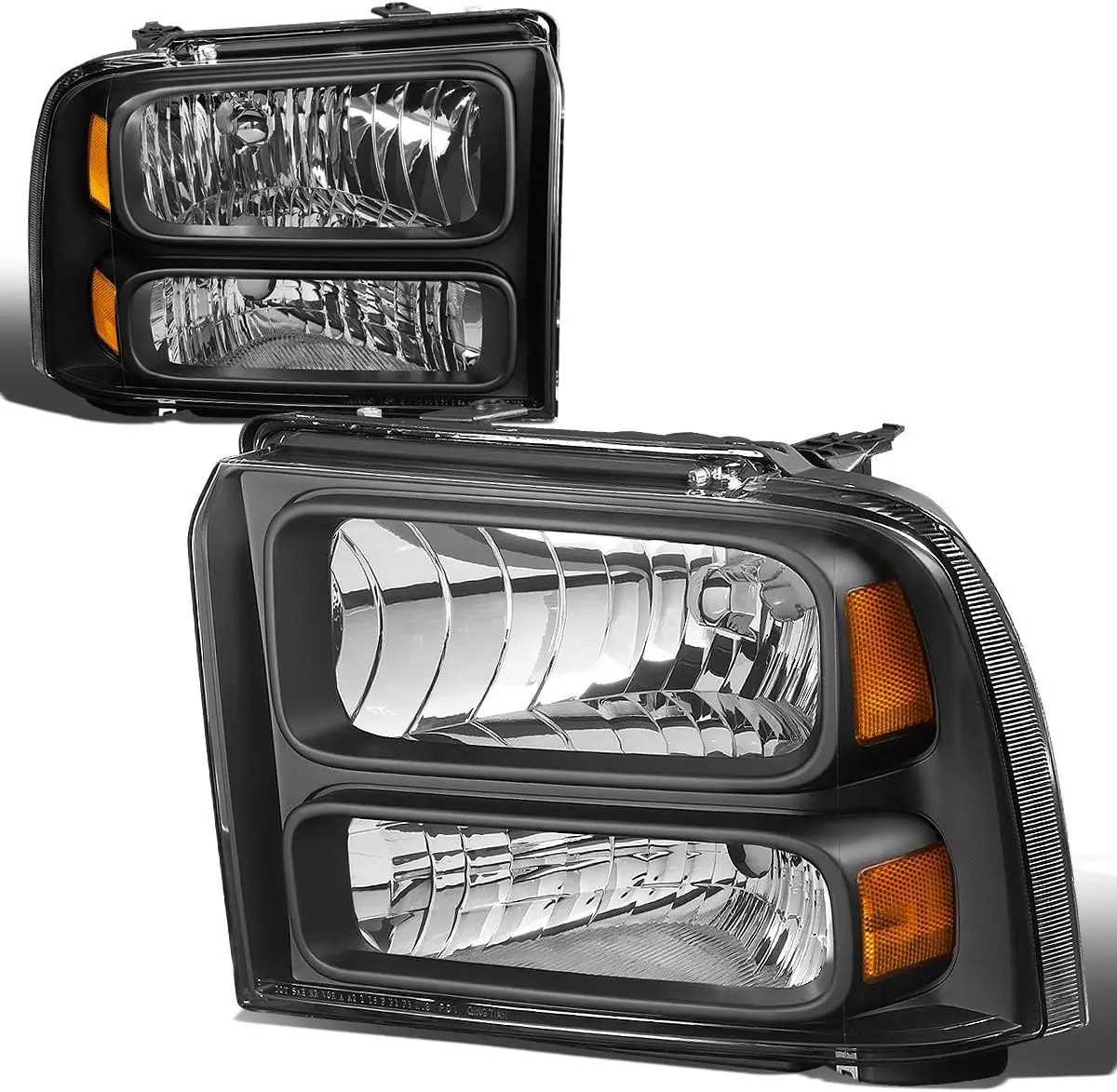 

Headlights Assembly Compatible with 2005 2006 2007 Ford F250 F350 F450 F550 Super Duty, Driver and Passenger Side Halogen Headla