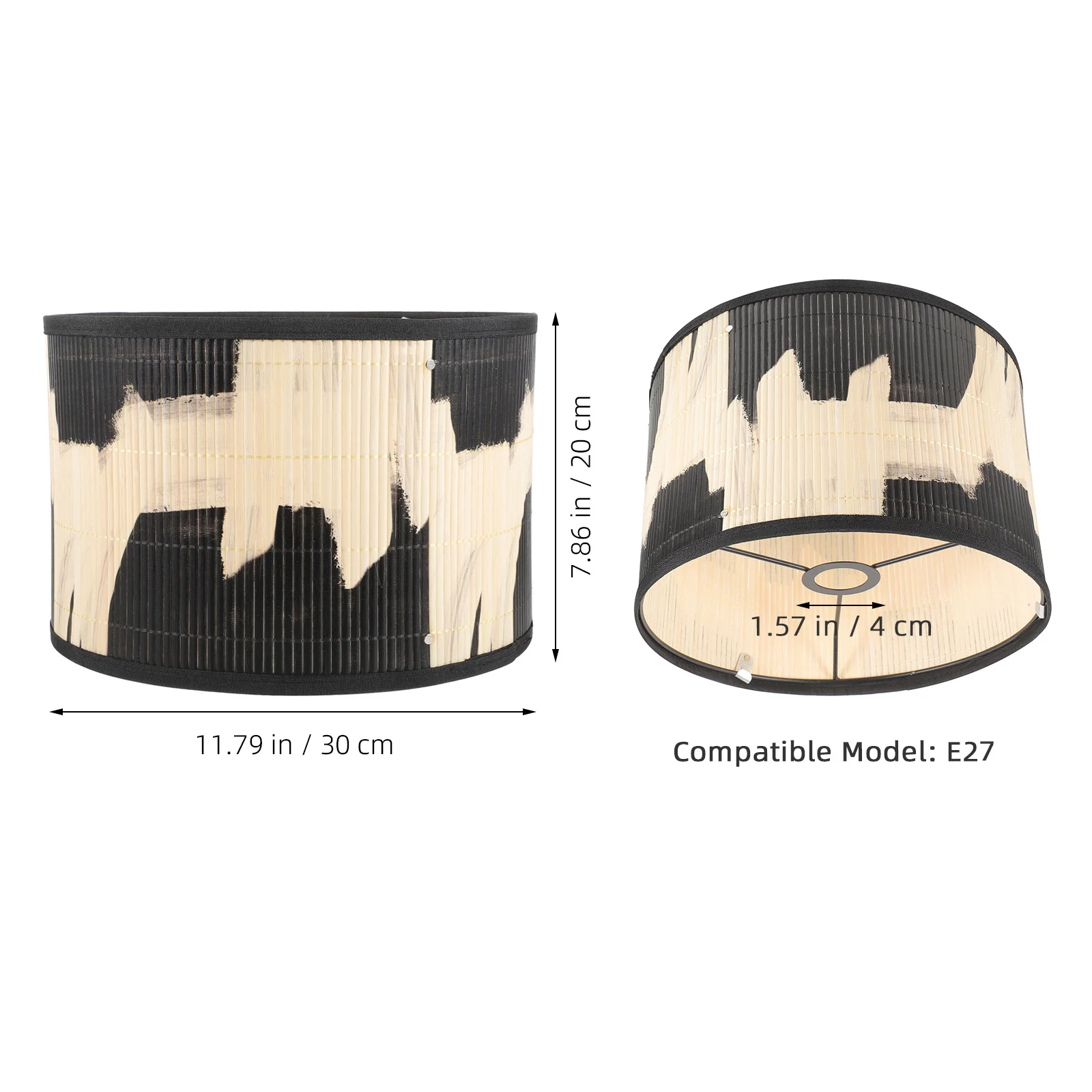 غطاء مصباح من الخيزران مصنوع يدويًا على شكل برميل غطاء خفيف مزخرف للمطاعم والمقهى والإقامة المنزلية والإضاءة المحيطة #6