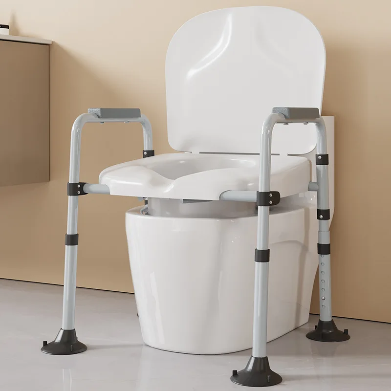 

Adjustable Toilet Safety Rail for Elderly Non-Slip Bathroom Handrail with Suction Cups Anti-Fall Assist Frame Toilet Booster
