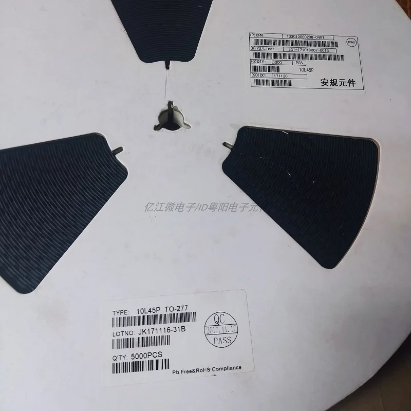 10 Uds SBP10L45PBrand nuevo Original Authentic10A45VScompuente de seguridad Tripod3Chip Schottky DiodoTO27