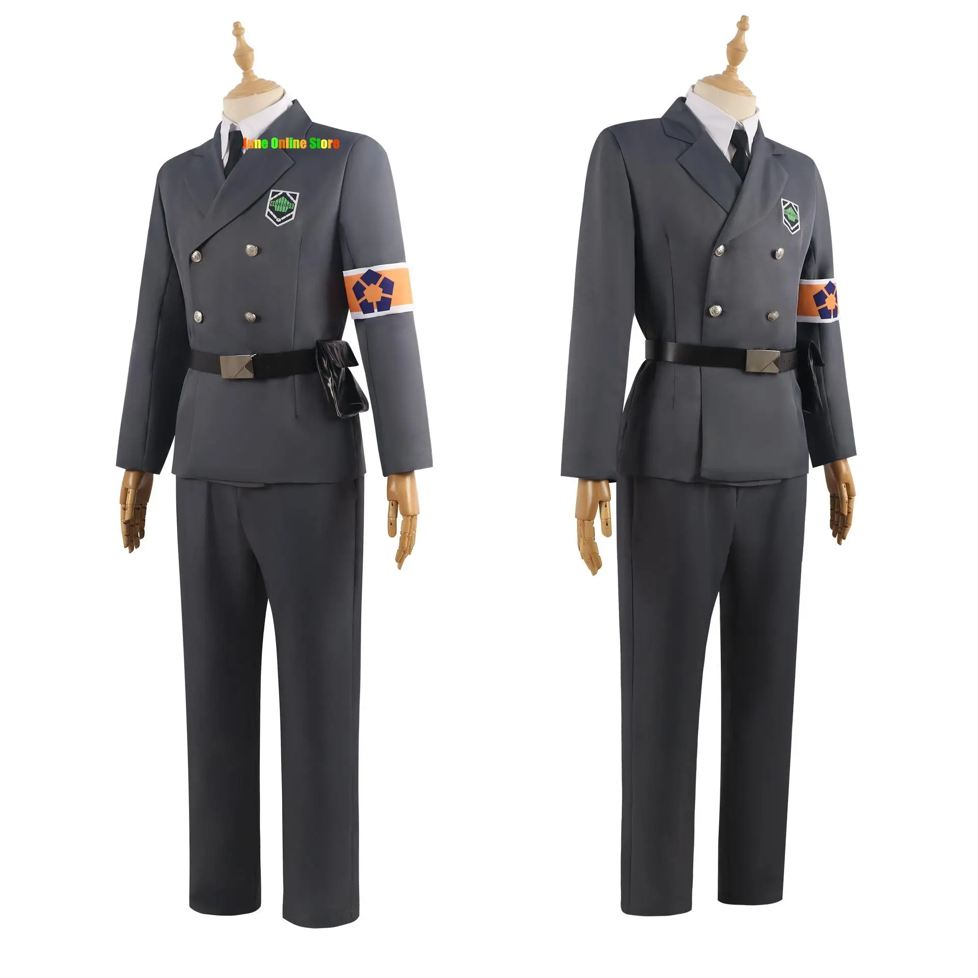 Azul bloqueio guarda uniforme yo hiori sae itoshi shoei baro cosplay traje capa boné braçadeira cinza uniforme militar peruca chapéu gravata cinto