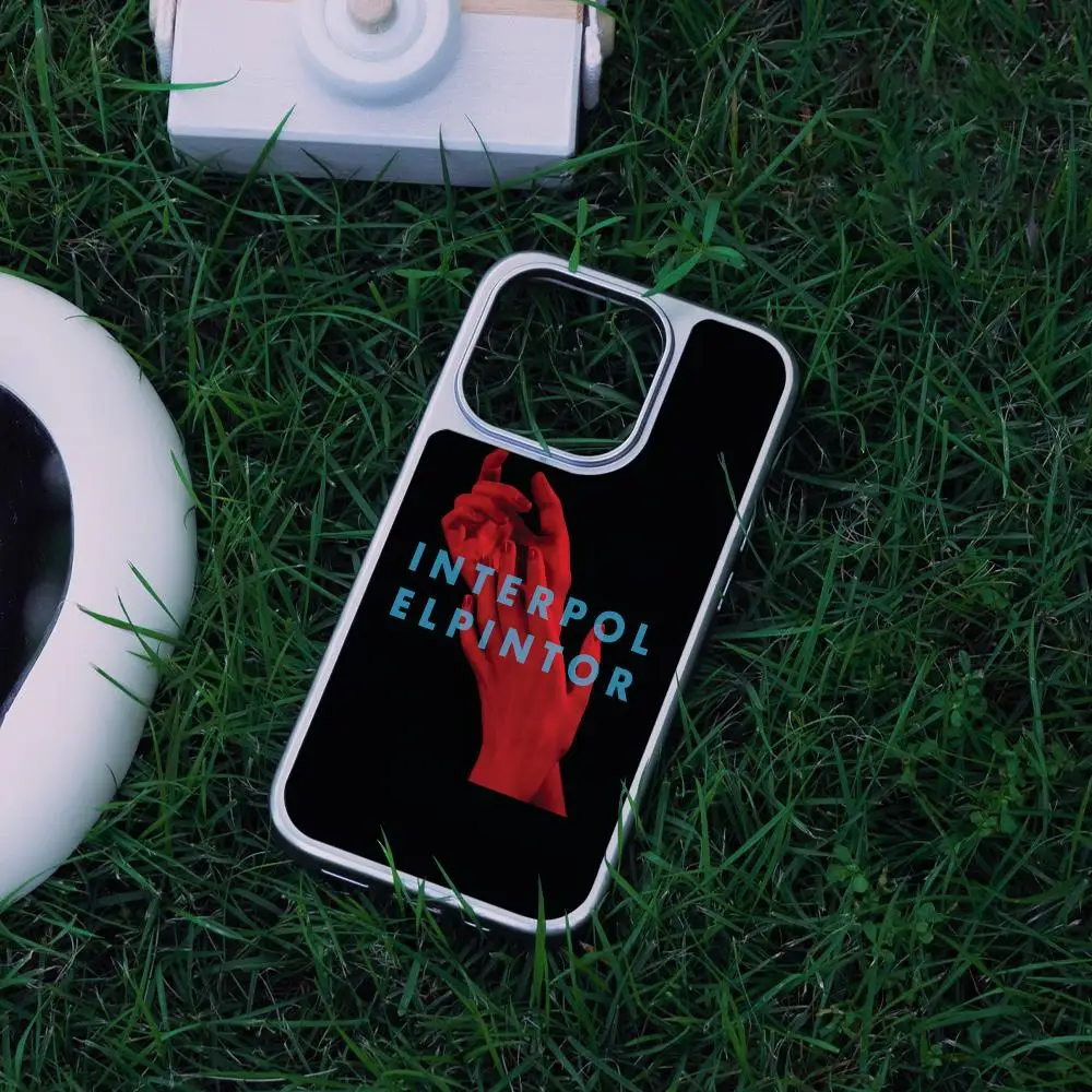 Чехол для телефона El Pintor I-Interpol для iPhone 17, 16, 15, 14, 13, 12, Pro Max Plus HD, металлический каркас, твердый корпус из углеродного волокна