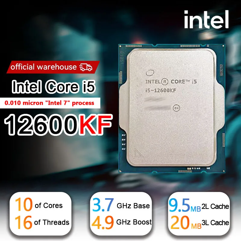 Intel Core i5 12600KF New i5-12600KF  3.7 GHz 10NM L3=20M 125W LGA 1700