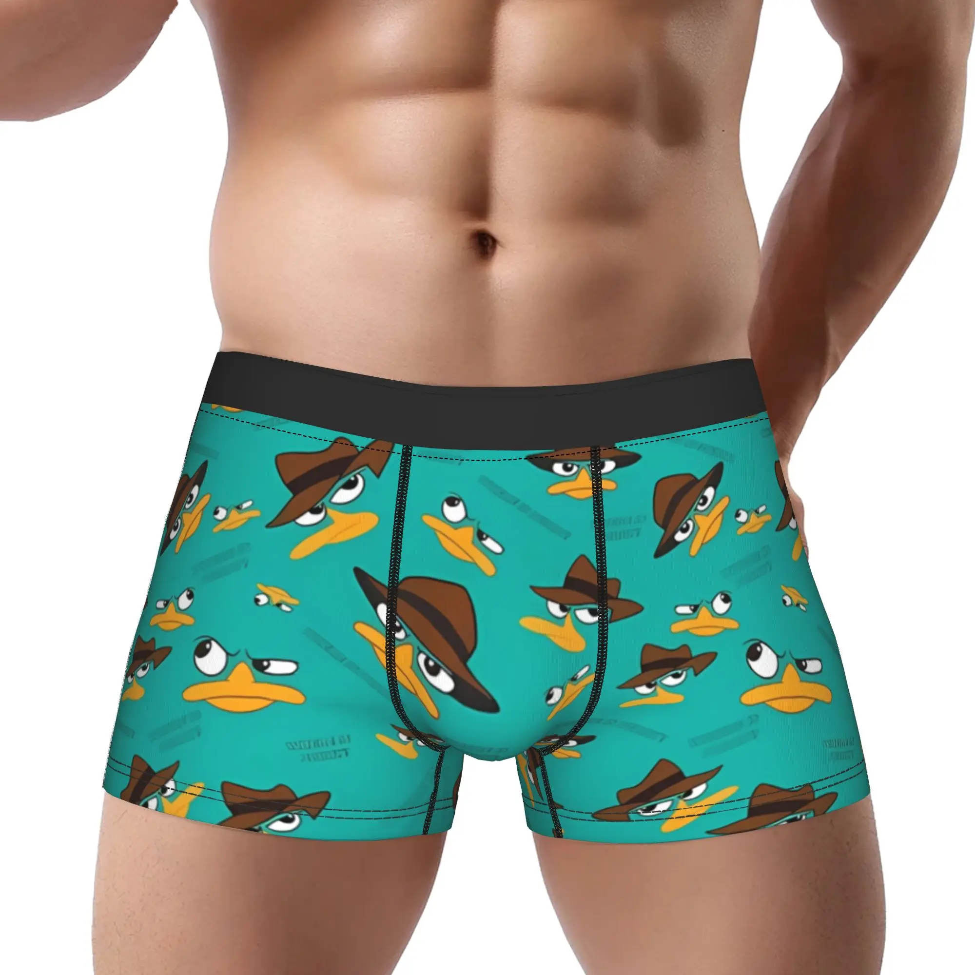 

Perry The Platypus Phineas and Ferb Underpants Breathbale Panties Man Underwear Print Shorts Boxer Briefs