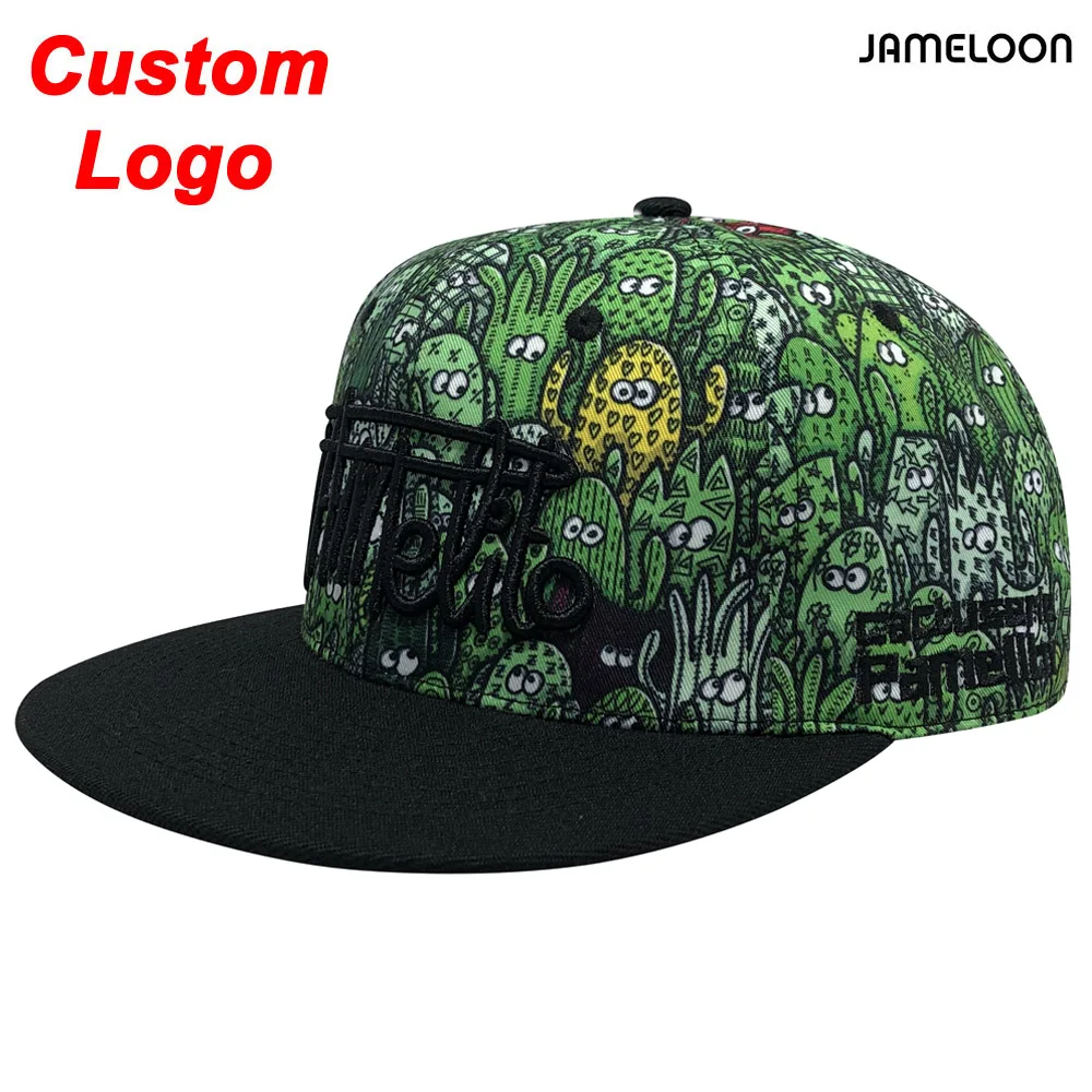 Factory Price Wholesale Full Printed Whole Printing Supplier Custom Name Text Hip Hop Baseball Caps Snap Back Snapback Hats