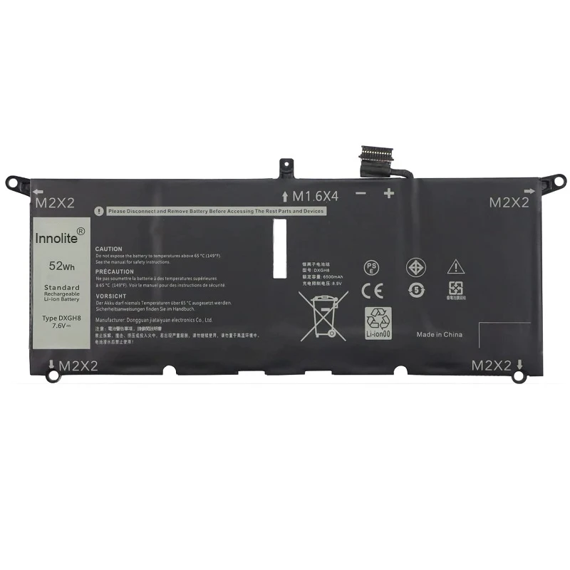 52Wh DXGH8 Laptop Battery Replacement for Dell XPS 13 9370 9380 7390 2019 Inspiron 13 7000 7390 7391 2-in-1 5390 5391 14 7400