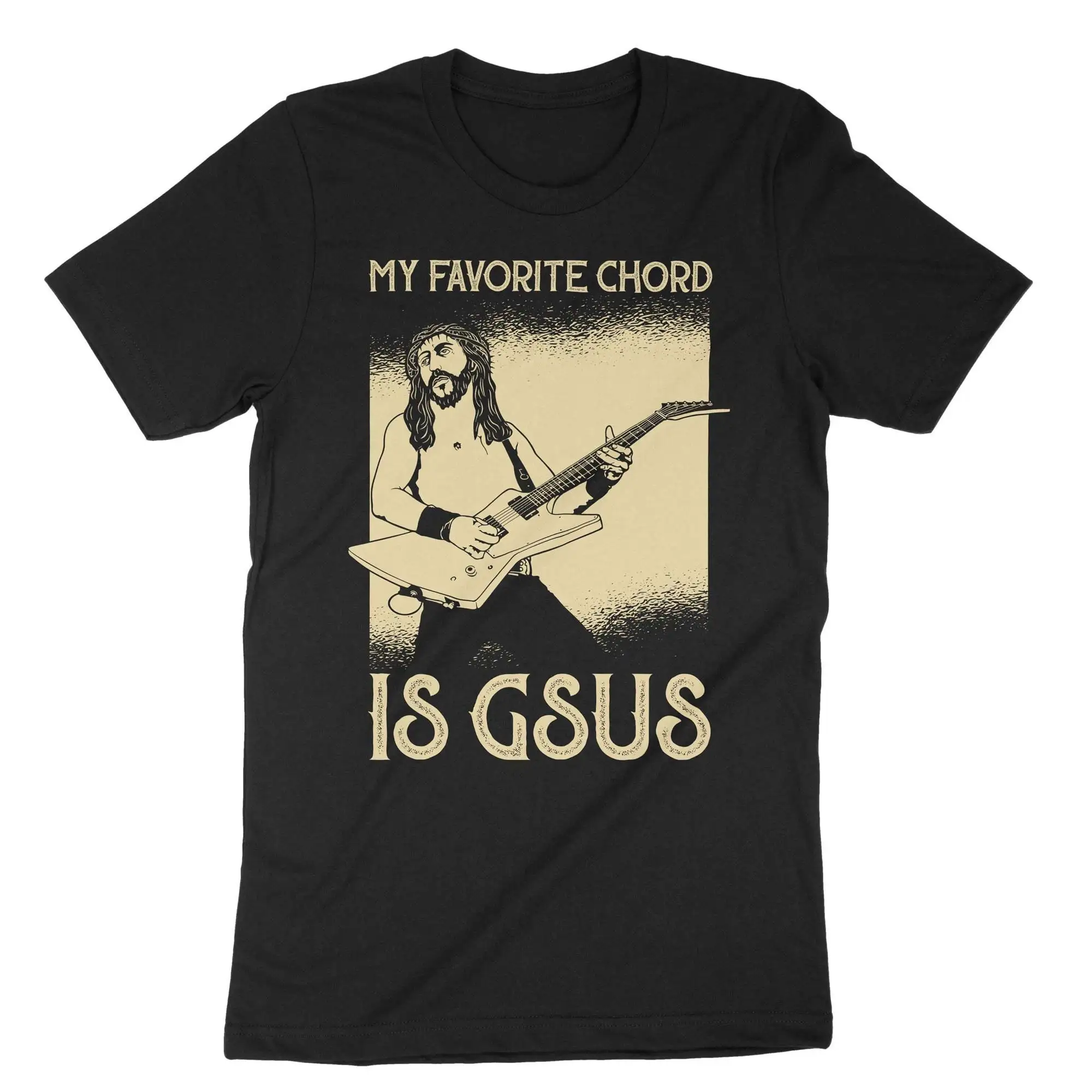 My Favorite Chord Is GSUS T Shirt Jesus GuitarisT Fun Musician Christian