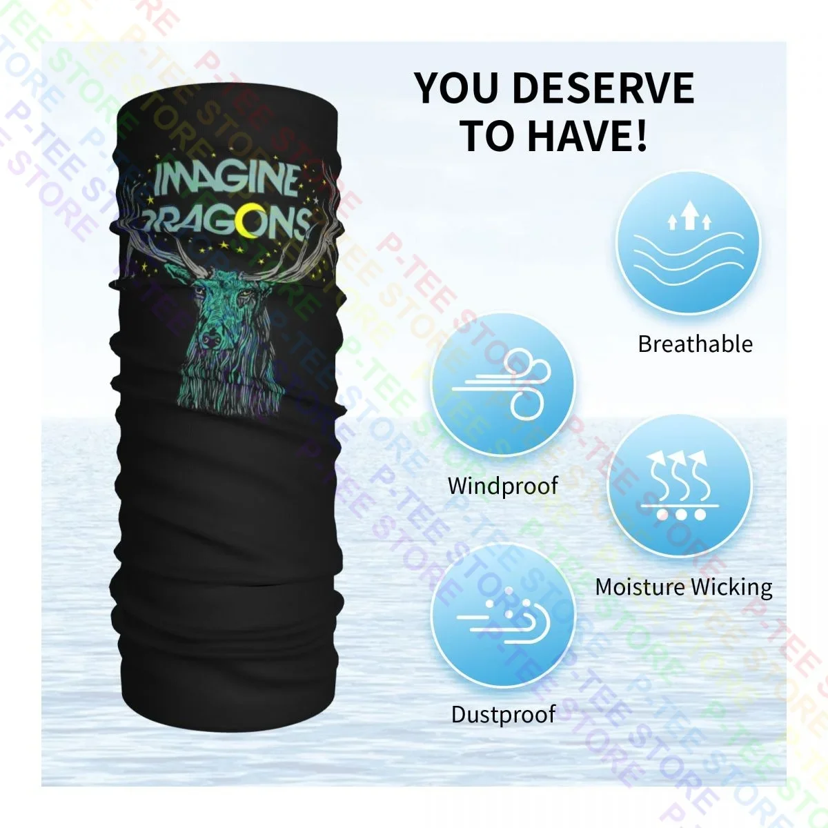 Imagine Dragons Elk In Stars Merch Polaina para el cuello Bandana Bufanda Mascarilla Unisex Correr Alta elasticidad