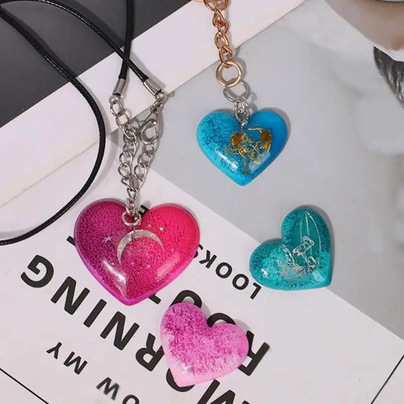 45be tình yêu sáng bóng trái tim Patch Keychain Silicone khuôn cho Valentine Love Tổ chức Craft