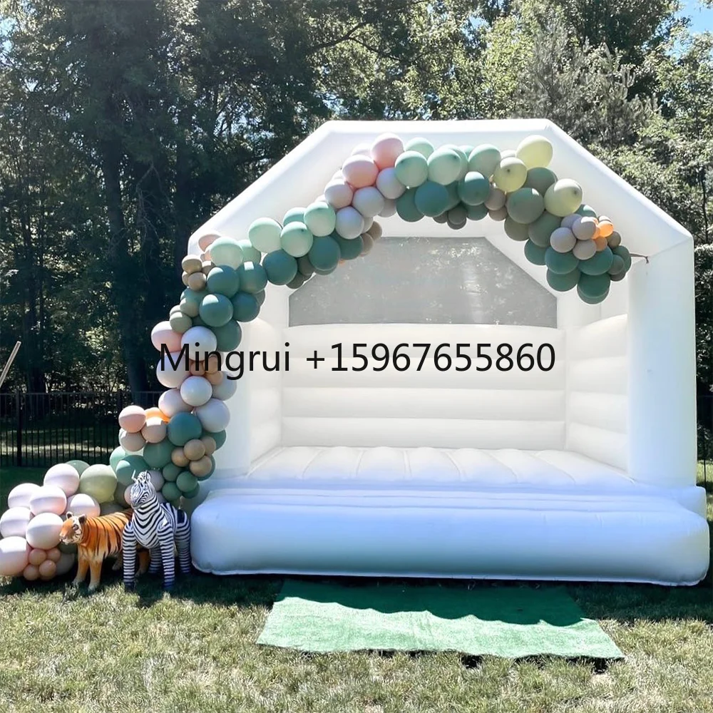 Commercial birthday party outdoor event child Bouncer Jumping Bouncy house Jumper Pvc White Inflatable Wedding Bounce House