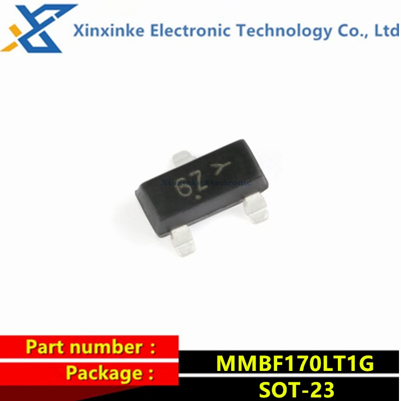 50PCS MMBF170LT1G SOT-23 N-channel 60V/500mA MOSFET FET