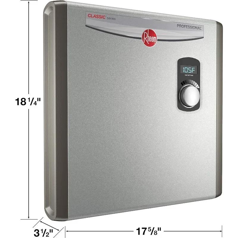 Rheem RTEX-24 24kW 240V elektrische tankloze boiler, grijs